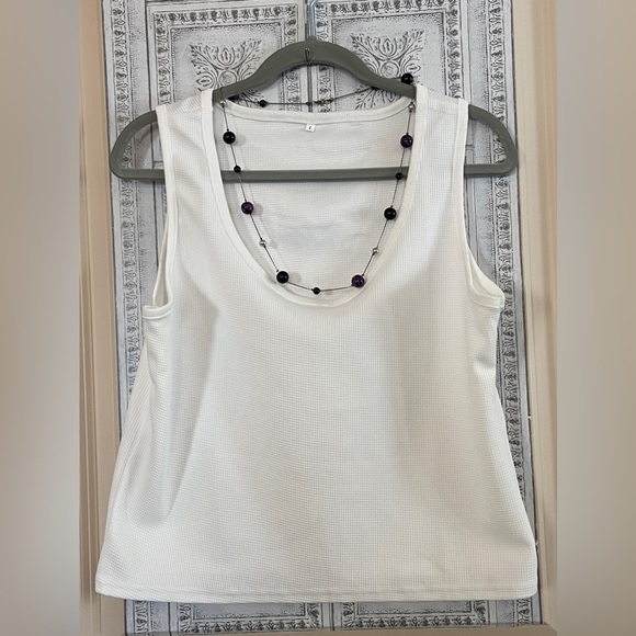 NEW Sz-L Girls Scooped Cropped Casual/Dressy Ribbed Tank Top-Perfect 4 Layering🫶 - Picture 3 of 15